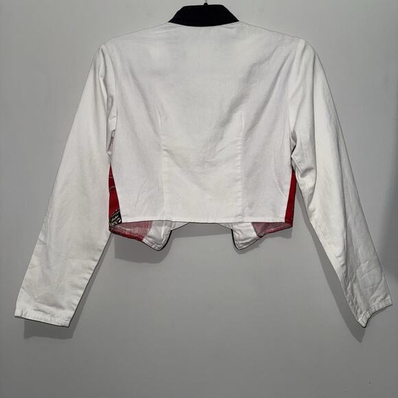 Vintage Cropped RoughRider Zip Front Sweetheart Cut Y2K Western Shirt Horses SM - Picture 6 of 8